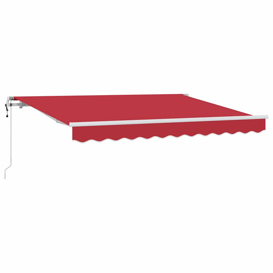 Einziehbare Markise Rot 350 x 200 cm Polyester, Aluminium