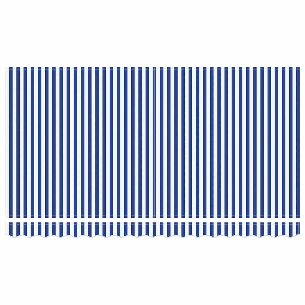Einziehbare Markise Blau, Weiß 400 x 200 cm