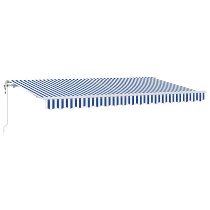 Einziehbare Markise Blau, Weiß 400 x 200 cm