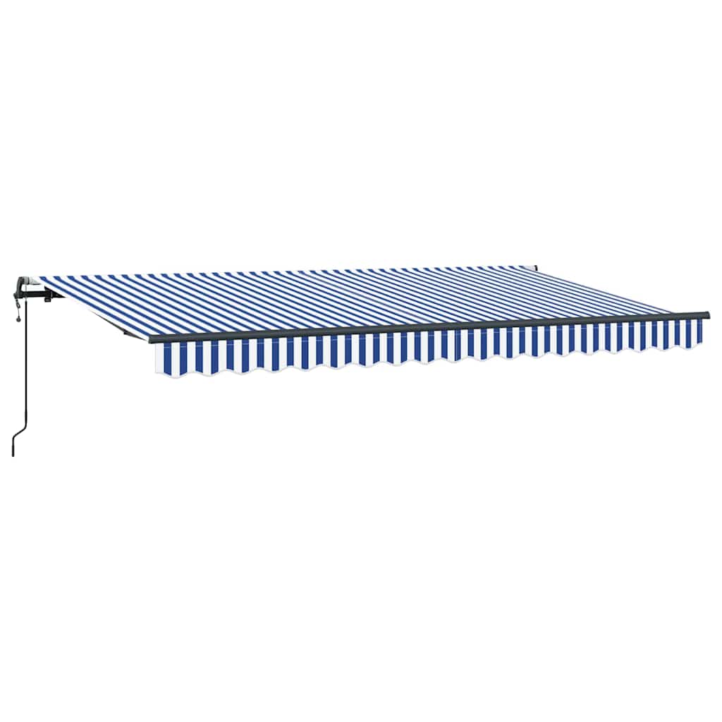 Einziehbare Markise Blau, Weiß 400 x 200 cm