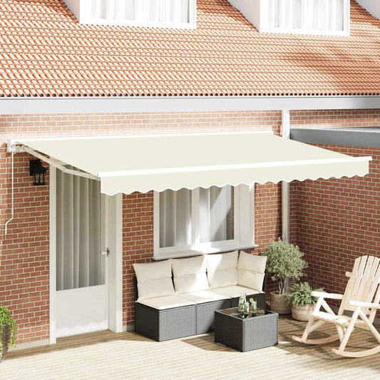 Einziehbare Markise Creme 400x200 cm Stoff