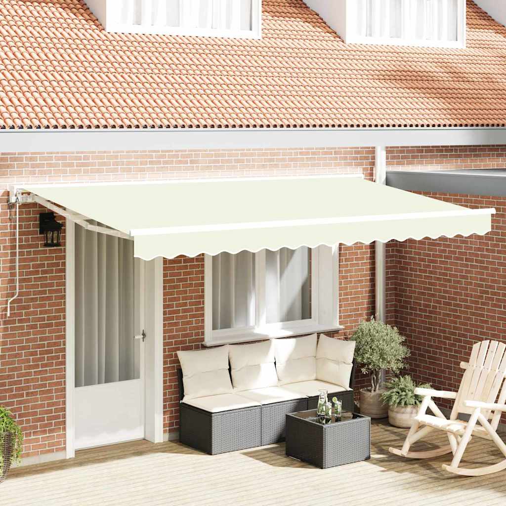 Einziehbare Markise Creme 400x200 cm Stoff