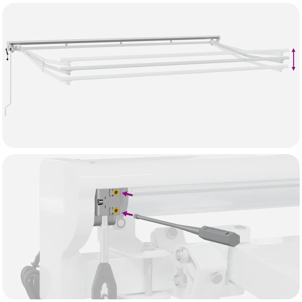 Einziehbare Markise Creme 400x200 cm Stoff