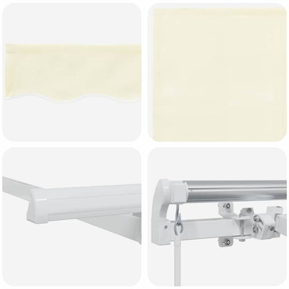 Einziehbare Markise Creme 400 x 200 cm Polyester, Aluminium