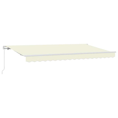 Einziehbare Markise Creme 400 x 200 cm Polyester, Aluminium