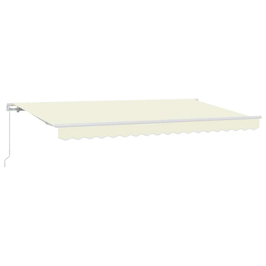Einziehbare Markise Creme 400 x 200 cm Polyester, Aluminium
