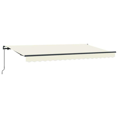 Einziehbare Markise Creme 400 x 200 cm Polyester, Aluminium