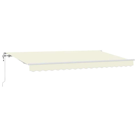 Einziehbare Markise Creme 400 x 200 cm Polyester, Aluminium