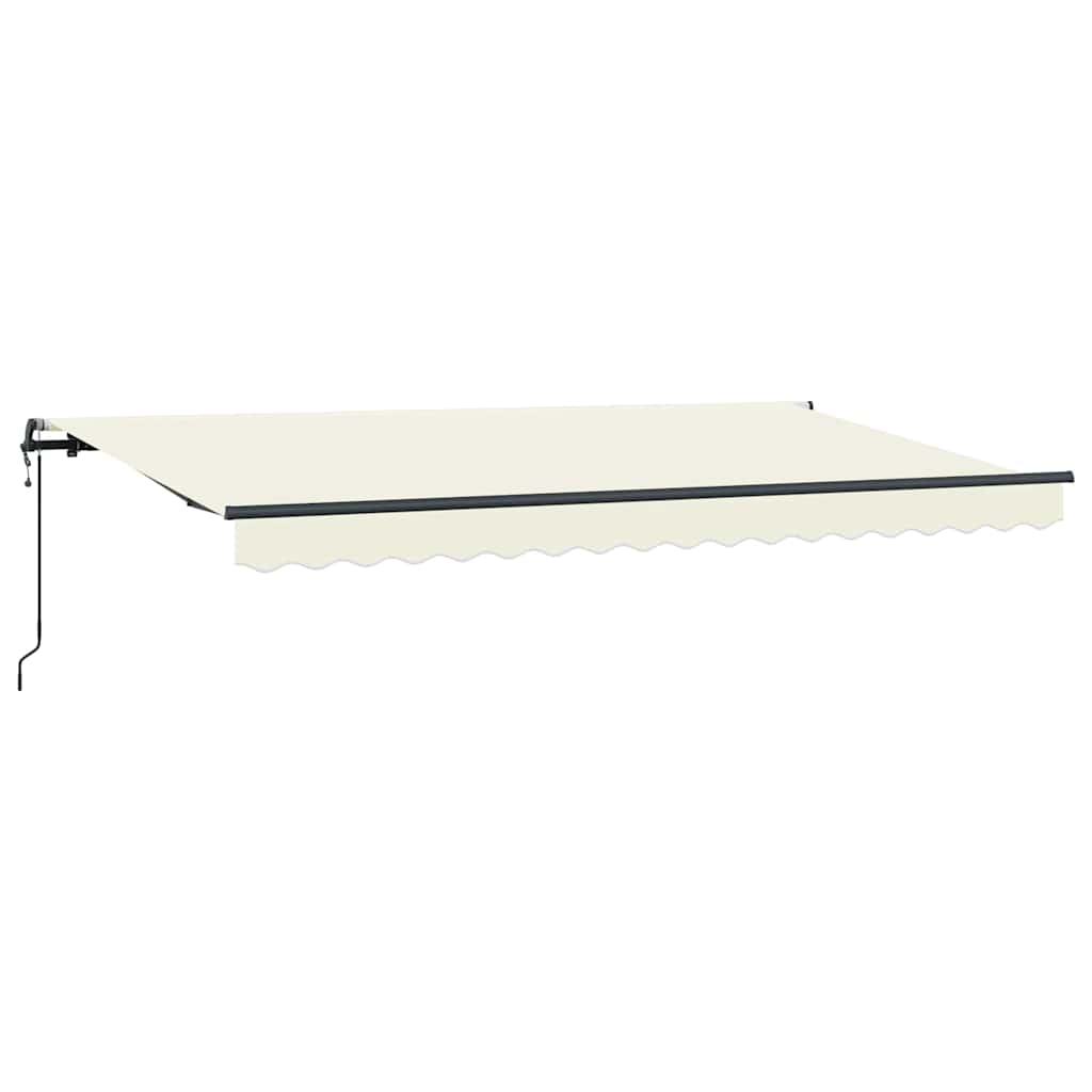 Einziehbare Markise Creme 400 x 200 cm Polyester, Aluminium