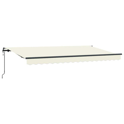 Einziehbare Markise Creme 400 x 200 cm Polyester, Aluminium