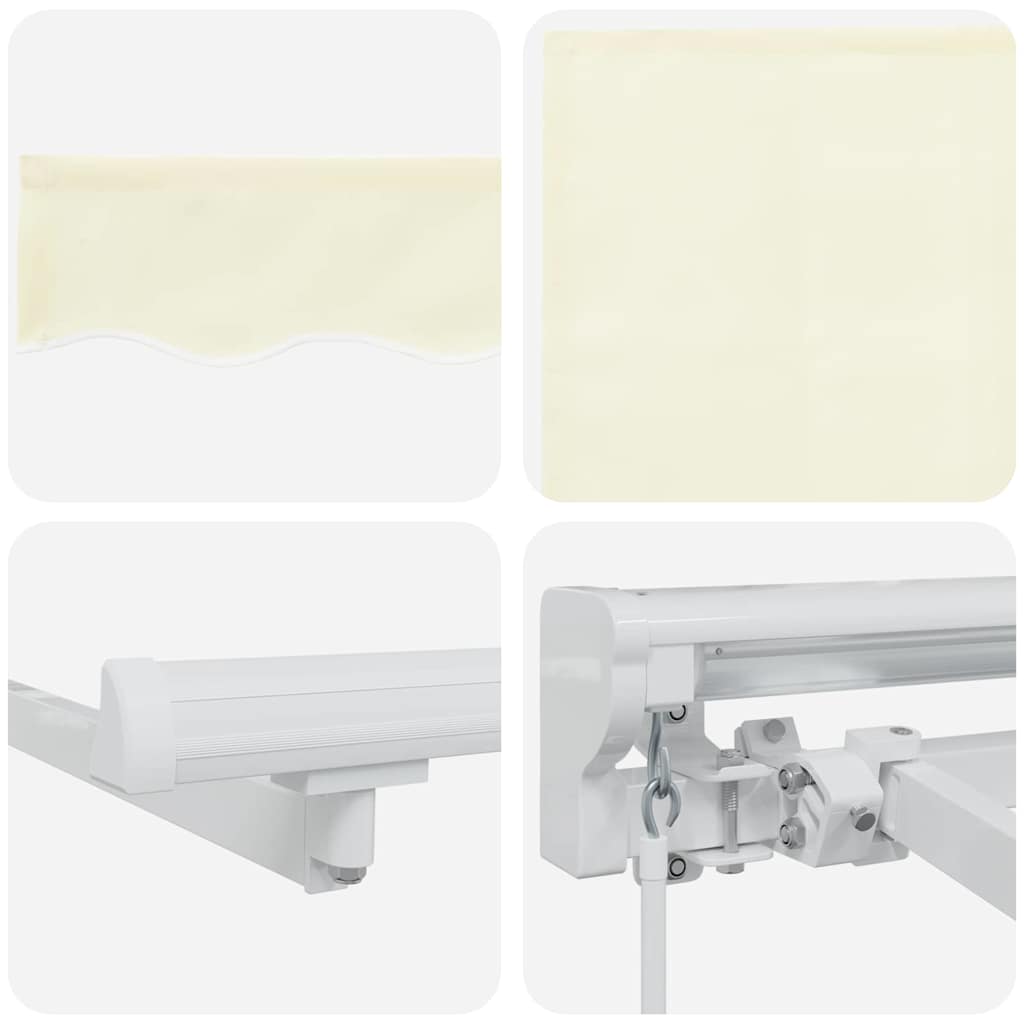 Einziehbare Markise Creme 400 x 200 cm Stoff