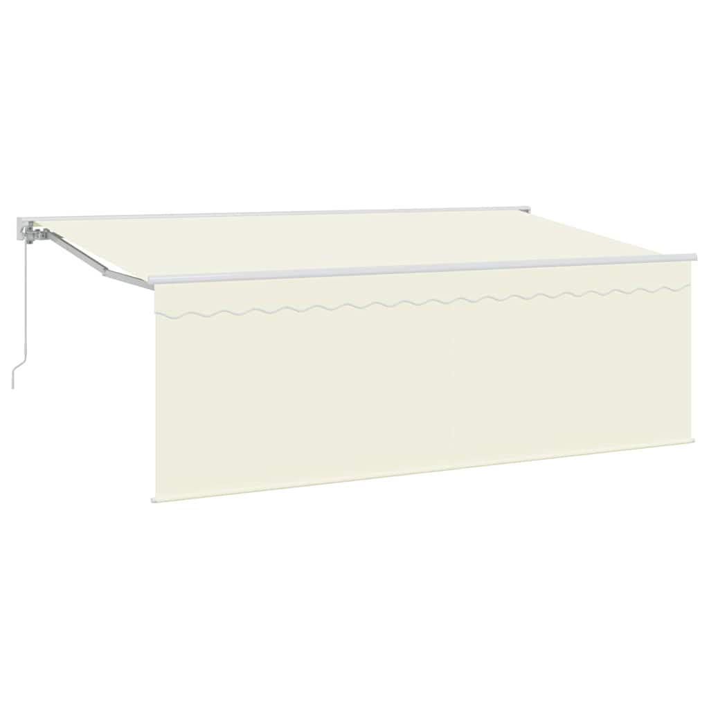 Einziehbare Markise Creme 400 x 200 cm Stoff