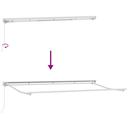 Einziehbare Markise Creme 400 x 200 cm Stoff