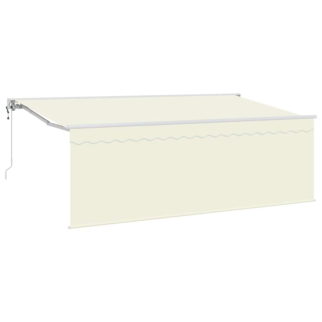 Elektrische ausziehbare Markise Creme und Weiß 400 x 200 cm