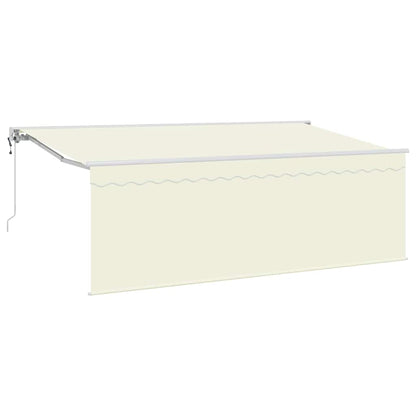 Elektrische ausziehbare Markise Creme und Weiß 400 x 200 cm