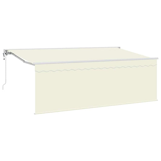 Elektrische ausziehbare Markise Creme und Weiß 400 x 200 cm