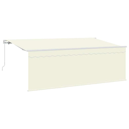Einziehbare Markise Creme und Weiß 400 x 200 cm