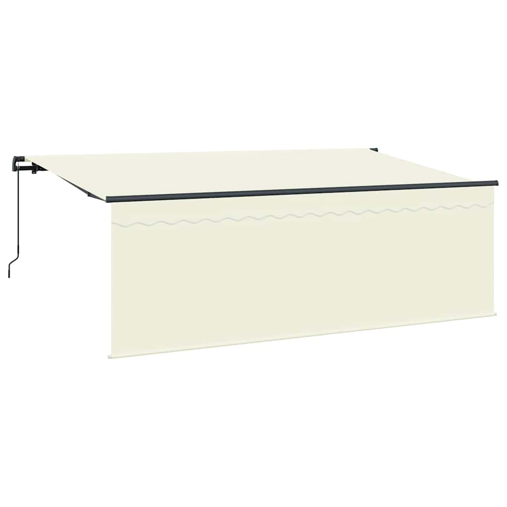 Einziehbare Markise Creme und Anthrazit 400 x 200 cm