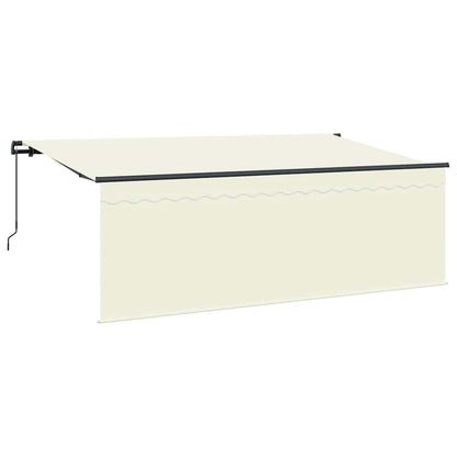 Einziehbare Markise Creme und Anthrazit 400 x 200 cm