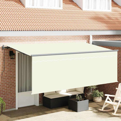 Einziehbare Markise Creme und Anthrazit 400 x 200 cm