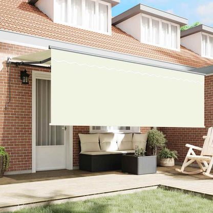 Einziehbare Markise Creme und Anthrazit 400 x 200 cm