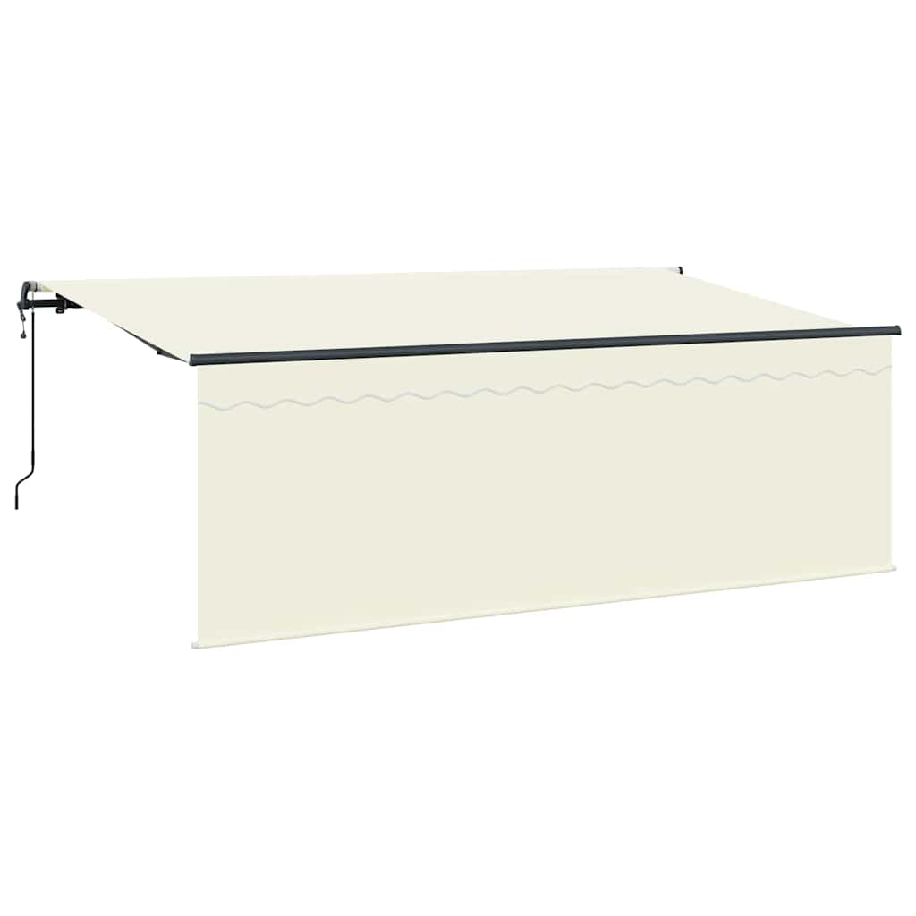 Einziehbare Markise Creme und Anthrazit 400 x 200 cm