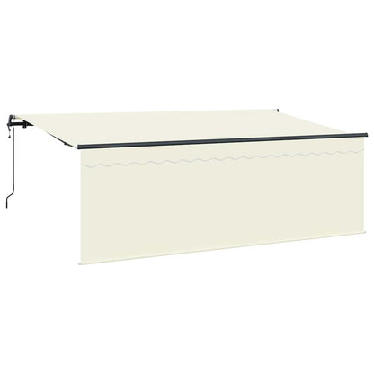 Einziehbare Markise Creme und Anthrazit 400 x 200 cm