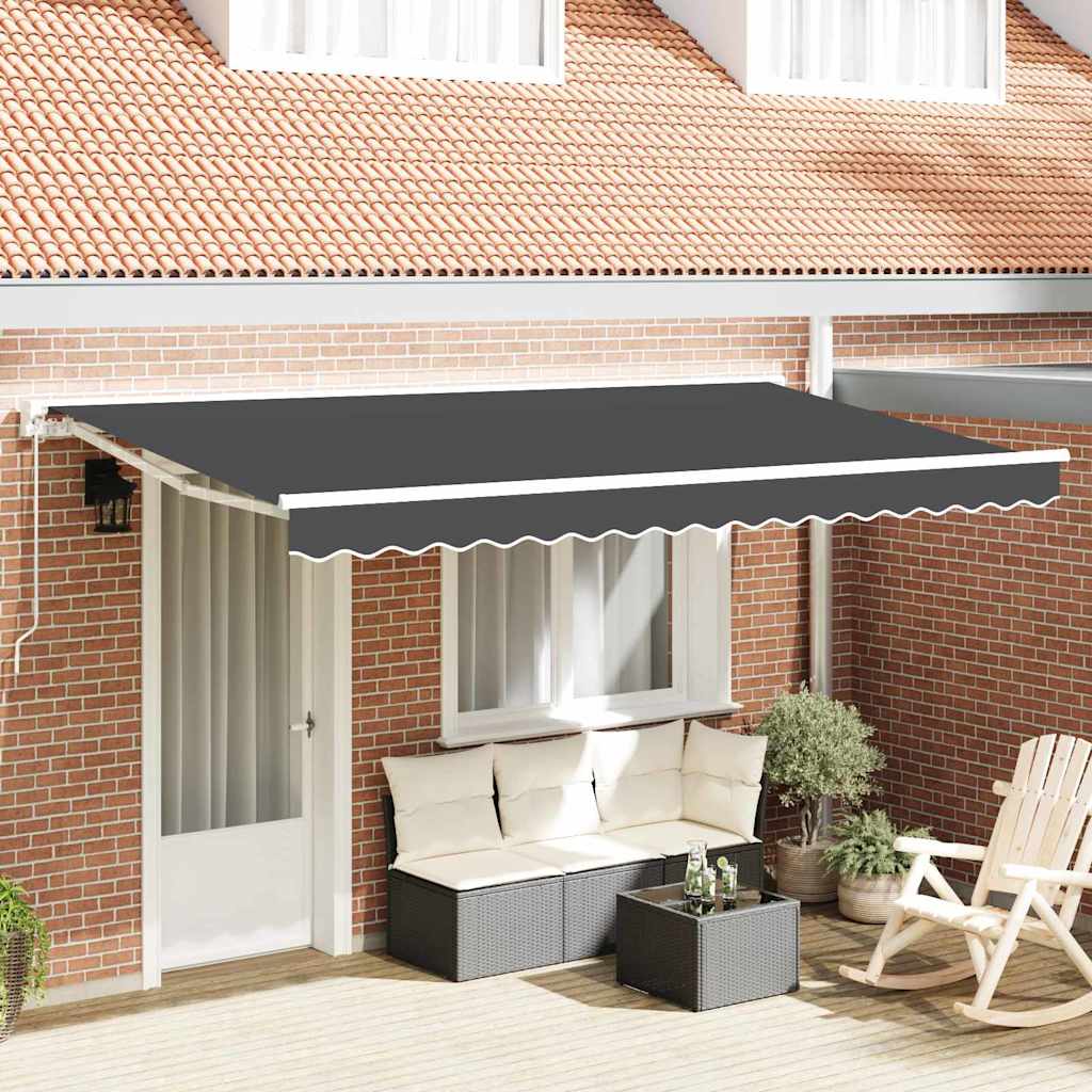 Einziehbare Markise Anthrazit 400x200 cm Stoff