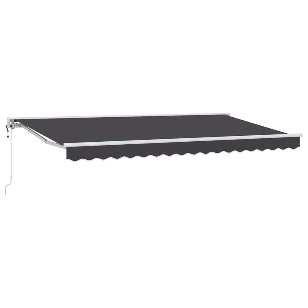 Einziehbare Markise Anthrazit 400x200 cm Stoff