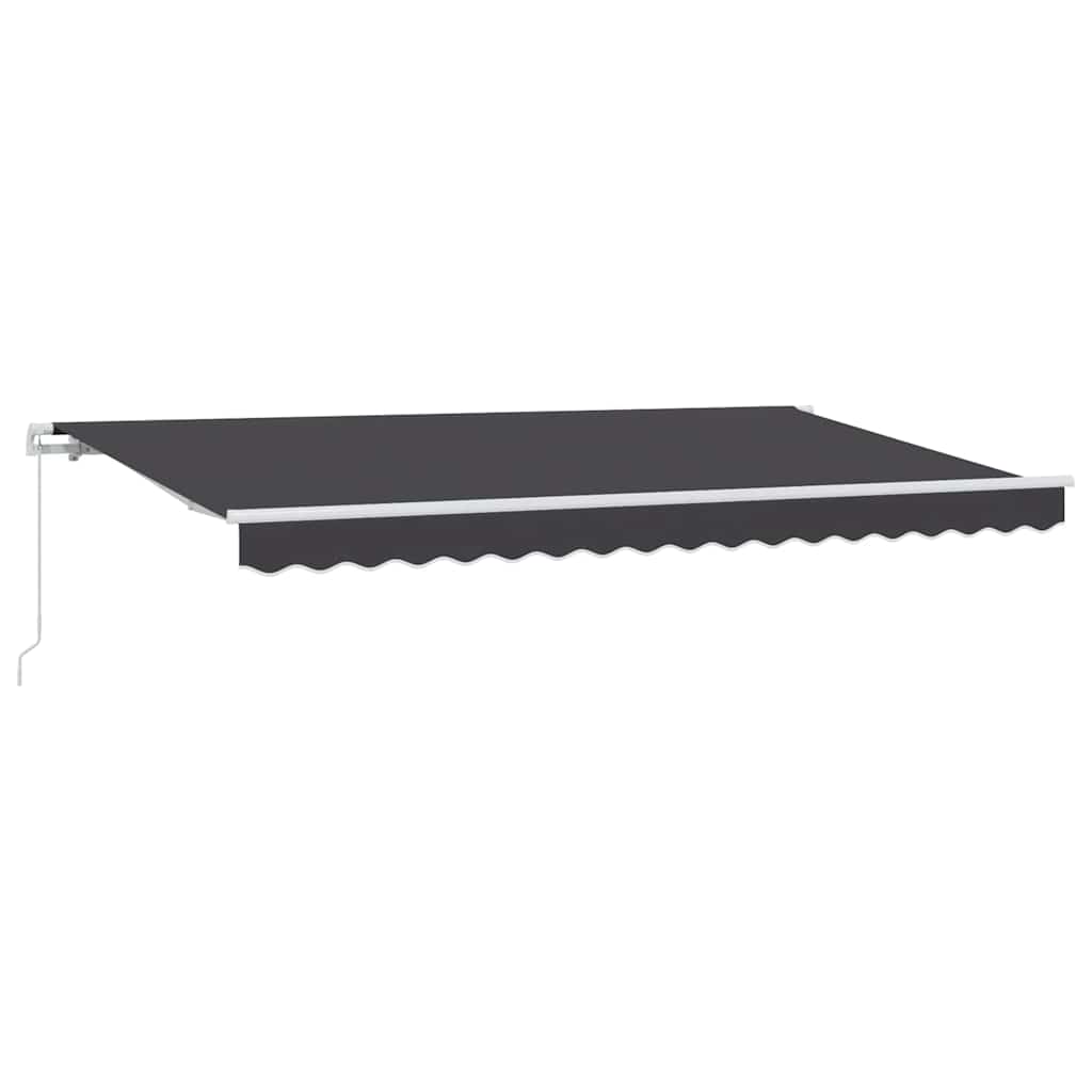 Einziehbare Markise Anthrazit 400 x 200 cm Polyester, Aluminium