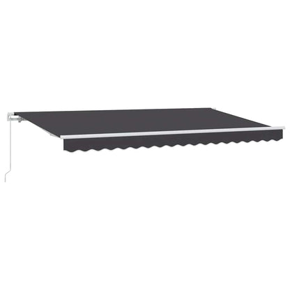 Einziehbare Markise Anthrazit 400 x 200 cm Polyester, Aluminium