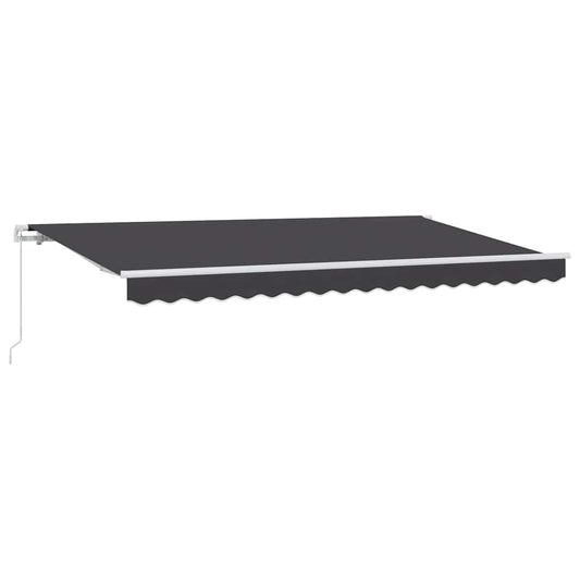 Einziehbare Markise Anthrazit 400 x 200 cm Polyester, Aluminium