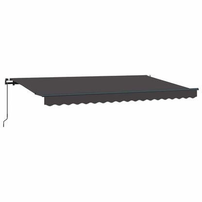 Einziehbare Markise Anthrazit 400 x 200 cm Polyester, Aluminium