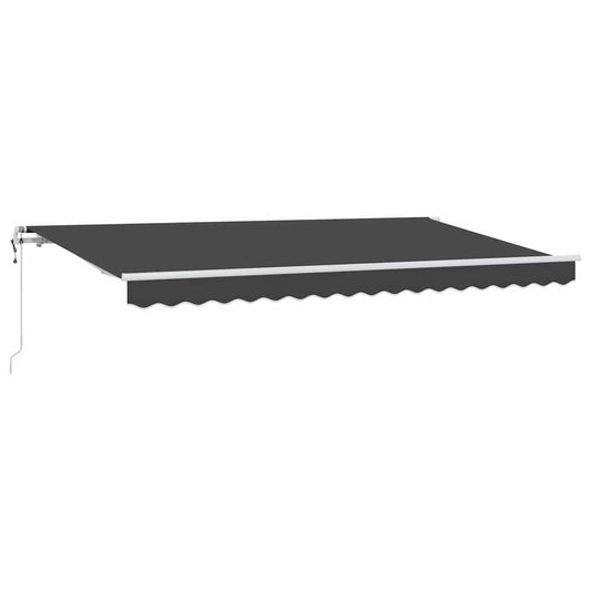 Einziehbare Markise Anthrazit 400 x 200 cm Polyester, Aluminium