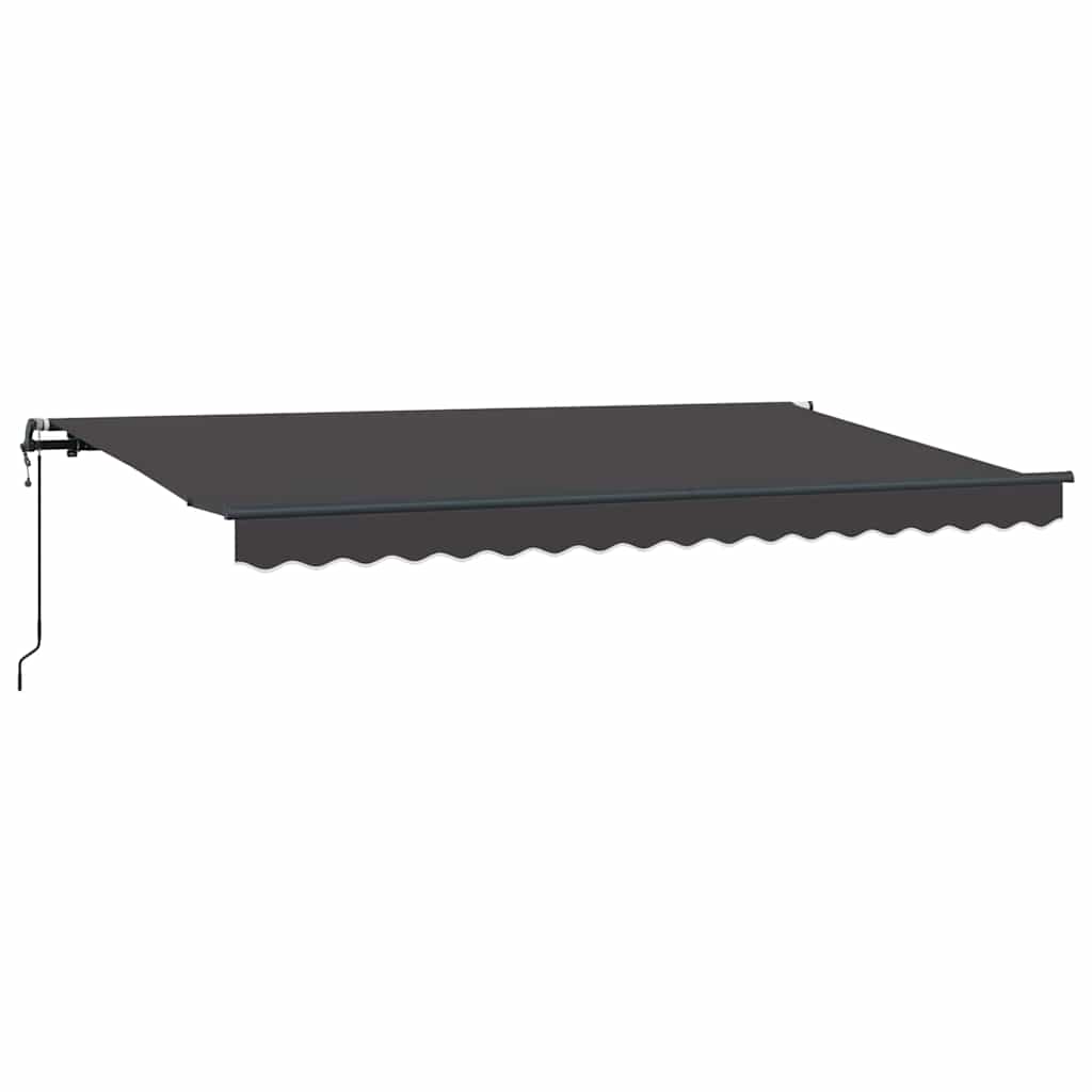 Einziehbare Markise Anthrazit 400 x 200 cm Polyester, Aluminium