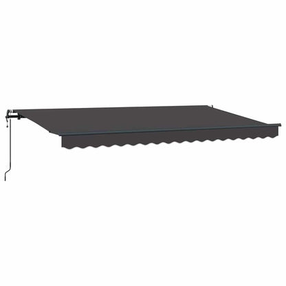 Einziehbare Markise Anthrazit 400 x 200 cm Polyester, Aluminium