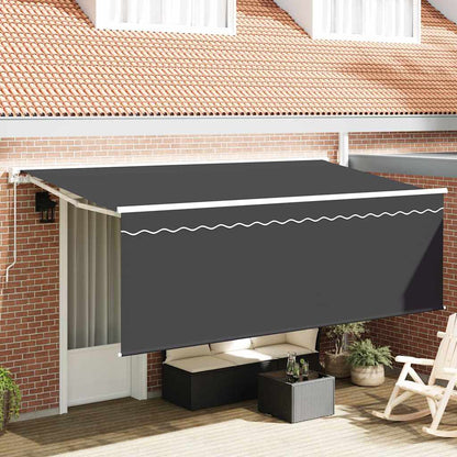 Einziehbare Markise Anthrazit 400 x 200 cm Stoff