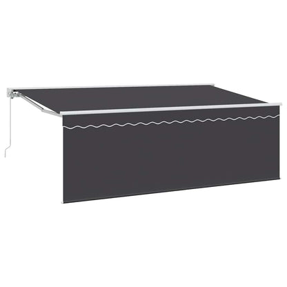 Einziehbare Markise Anthrazit 400 x 200 cm Stoff