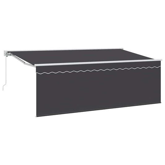 Einziehbare Markise Anthrazit 400 x 200 cm Stoff