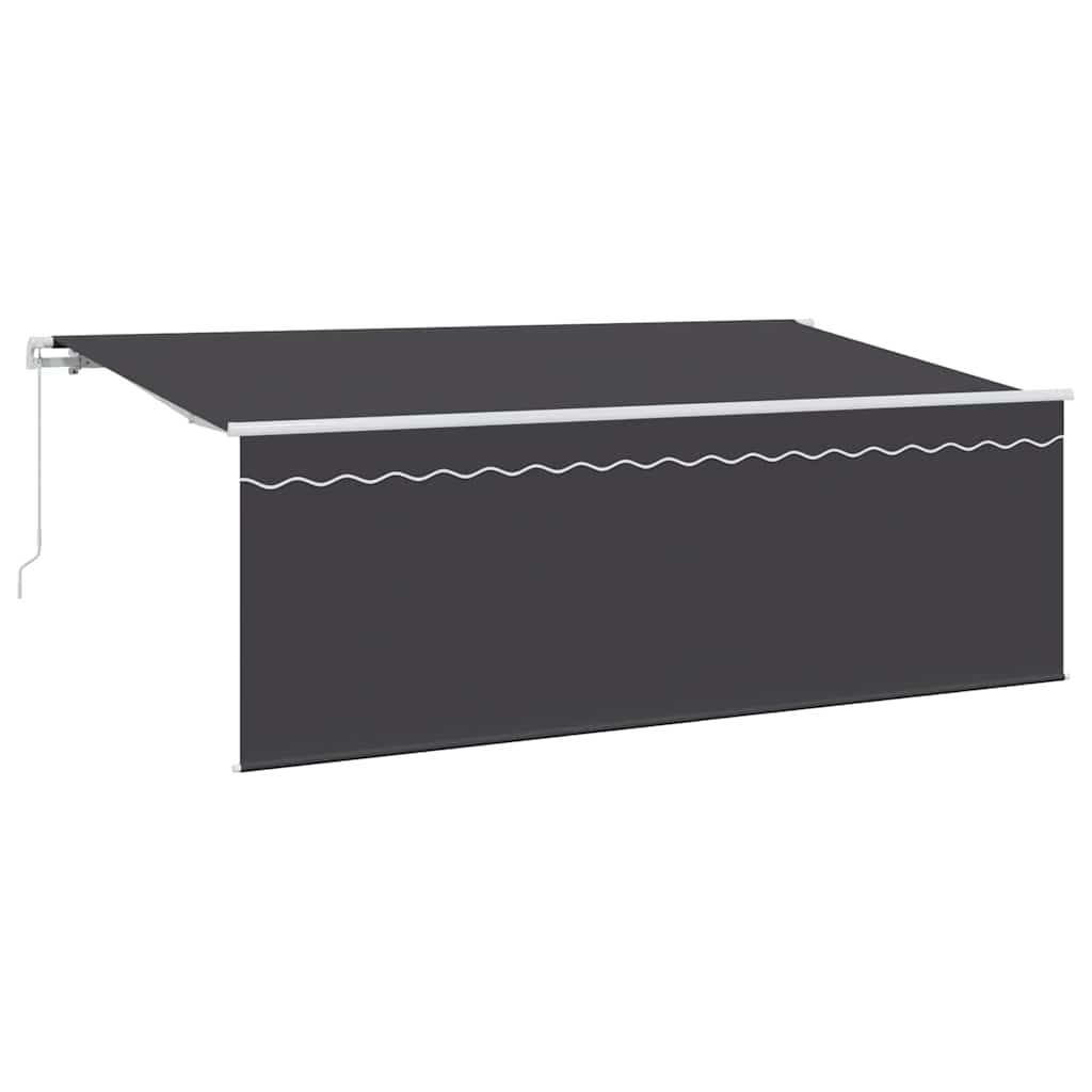 Einziehbare Markise Anthrazit 400 x 200 cm Stoff