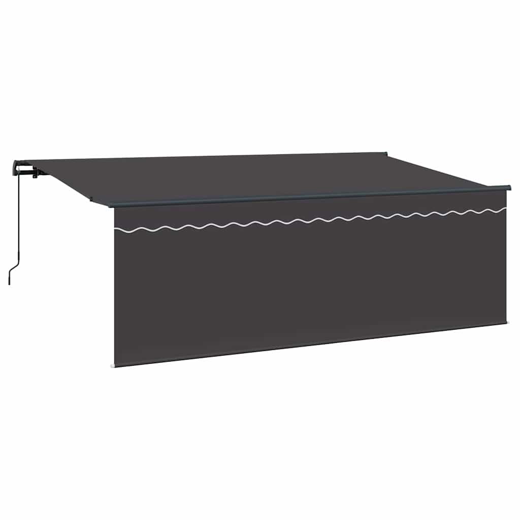 Einziehbare Markise Anthrazit 400 x 200 cm Stoff