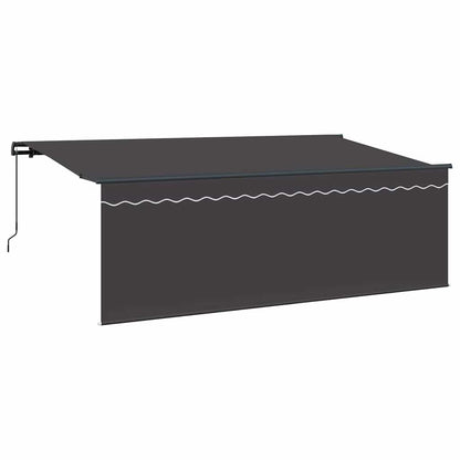 Einziehbare Markise Anthrazit 400 x 200 cm Stoff