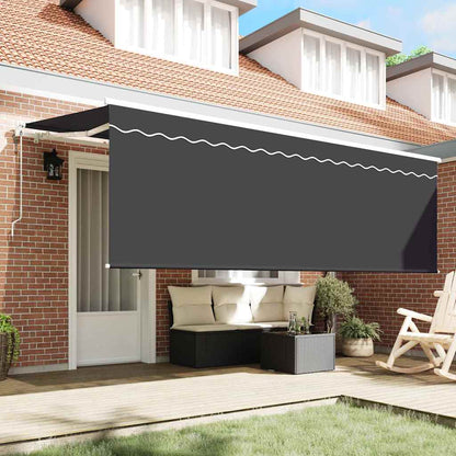 Einziehbare Markise Anthrazit 400 x 200 cm Stoff