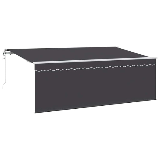 Einziehbare Markise Anthrazit 400 x 200 cm Stoff