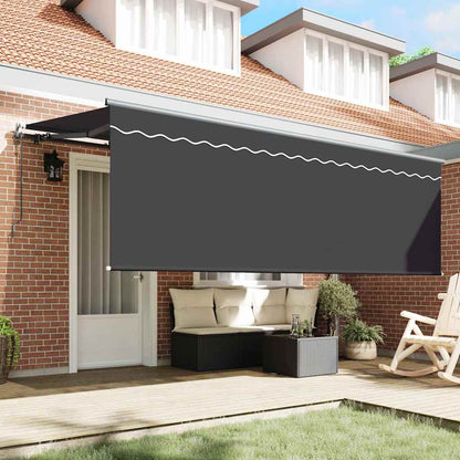 Einziehbare Markise Anthrazit 400 x 200 cm Stoff