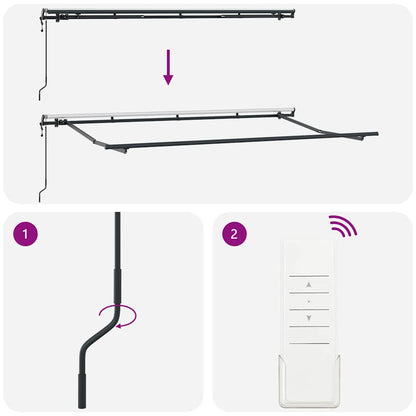 Einziehbare Markise Anthrazit 400 x 200 cm Stoff