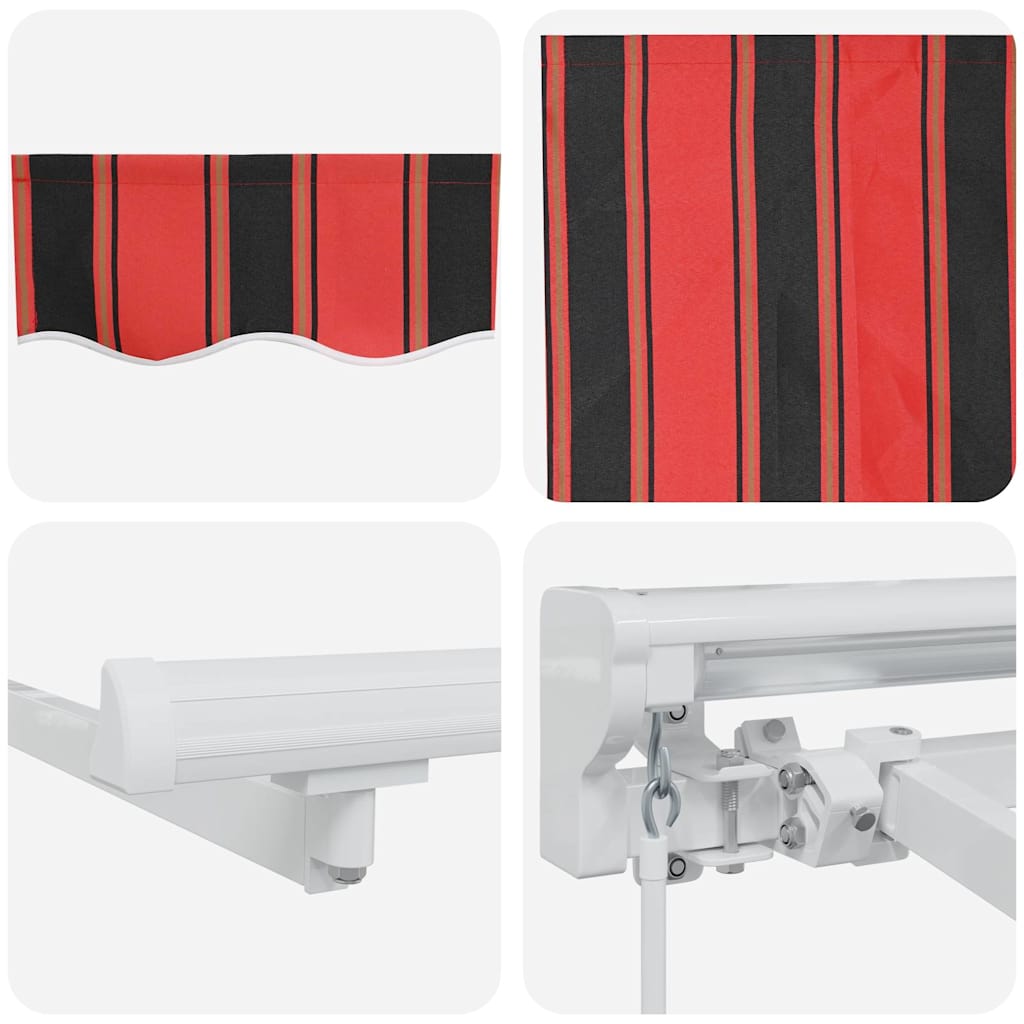Einziehbare Markise Bunt gestreift 400x200 cm Stoff