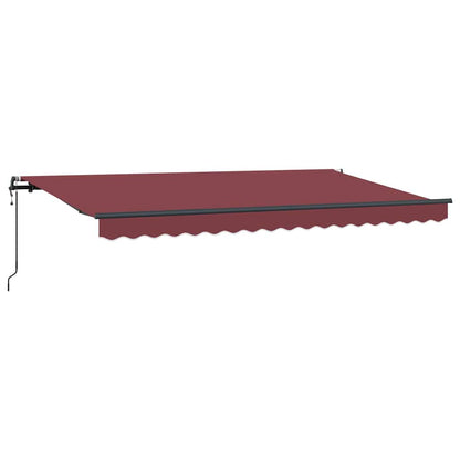 Einziehbare Markise Bordeauxrot 400 x 200 cm