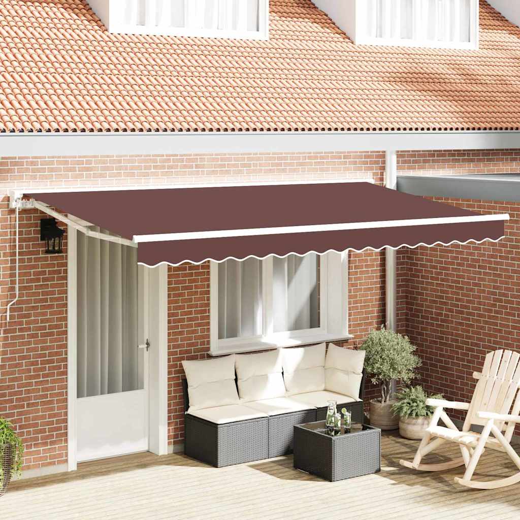 Einziehbare Markise Braun 400x200 cm Stoff
