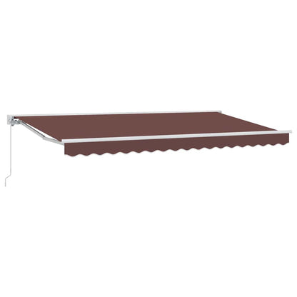 Einziehbare Markise Braun 400x200 cm Stoff